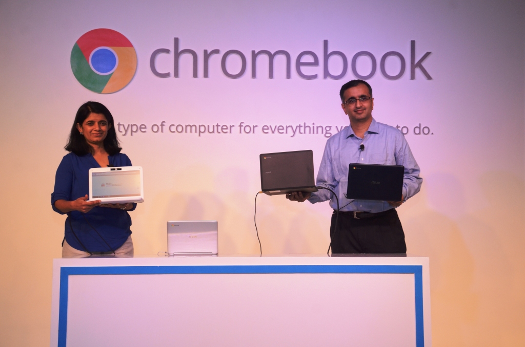Smita Hashmi (Global Poroduct lead for Chrome OS & Sumit Gwalani (Chrome OS Product Manager, APAC) at the Event