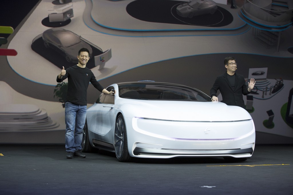 Jia Yueting, CEO & Founder, LeEco with the Super Car