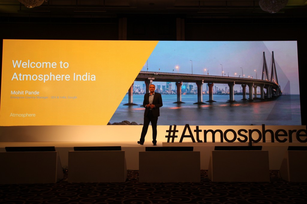 Mohit Pande (Country Manager, India & SEA, Google At Work) at Google's f...