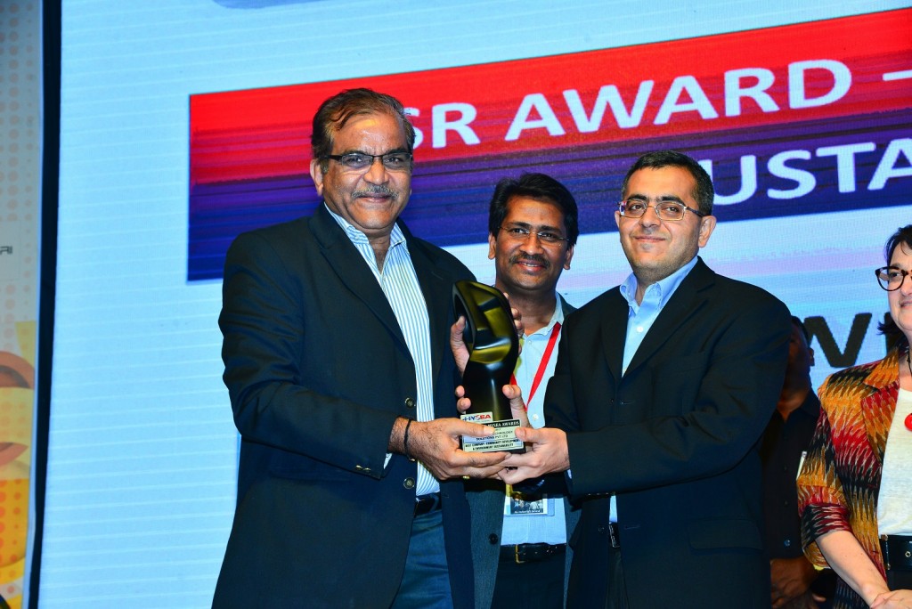 Ramaiah Kothapalli, Director, HTS Hyderabad receiving HYSEA award
